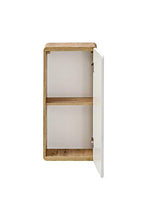 BIM Furniture Aruba 830 - Armadio da appendere sopra per bagno Craft Oak bianco lucido