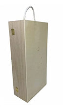 Vetrineinrete® Cassetta portabottiglie in Legno A 2 posti Scomparti Personalizzabile Scatola per Bottiglie di Vino Champagne per decoupage 93099 X64