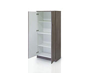 Dmora Armadio scarpiera a 2 Ante, Legno Scuro, 62 x 34 x 147 cm