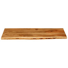 vidaXL Legno Massello di Acacia Piano per Lavabo Bagno Ripiano per Lavello Rustico Mensola per Lavandino Accessori per Bagno 118x55x2,5 cm