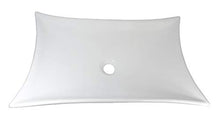1 lavabo in ceramica ovale rettangolare grande 56,5 cm L x 38 cm B