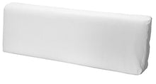 Cuscino per bancali - cuscino per seduta divano pallet di legno - IN ECOPELLE SFODERABILE (SCHIENALE 39X120X11-19 CM, BIANCO)