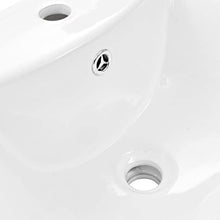 vidaXL Lavandino a Colonna in Ceramica Bianca Lavabo Lavello Sanitari Bagno
