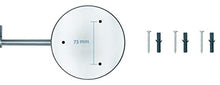 Libaro Specchio cosmetico a LED Venezia con ingrandimento 10x, montaggio a parete, cavo USB, luce bianca calda, dimmer