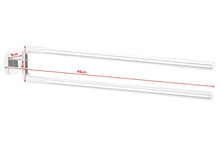 tesa Elegaant Porta Asciugamani Adesivo - Porta asciugamani in metallo cromato inox con bracci mobili - senza forature - Rimovibile senza lasciare tracce - 74 mm x 50 mm x 448 mm