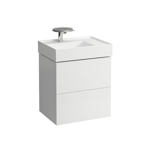Laufen Mobiletto lavabo Kartell Running, Adatto per lavabo 810334, 2 cassetti, 580x600x450, colorazione: Neve (Bianco Opaco) - H4075580336401