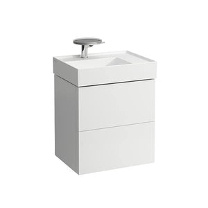 Laufen Mobiletto lavabo Kartell Running, Adatto per lavabo 810334, 2 cassetti, 580x600x450, colorazione: Neve (Bianco Opaco) - H4075580336401