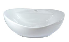 1 x lavandino in ceramica piccolo ovale lavabo in ceramica 405x330x145 mm