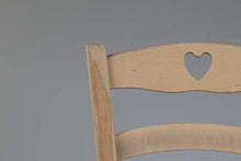Tommychairs - Set 4 sedie modello Cuore per cucina bar e sala da pranzo, robusta struttura in legno di faggio levigato, non trattato, 100% naturale e seduta in legno