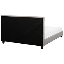 Beliani Letto Tessuto Grigio Chiaro con Rete a doghe 180 x 200 cm La Rochelle