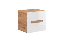 COMAD Lavabo Aruba con lavabo da appoggio, larghezza 60 cm, rovere americano, bianco lucido