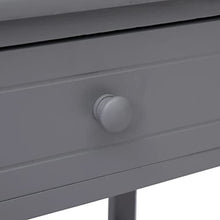 vidaXL 2X Legno Paulonia Comodini Stile Tradizionale Rustico Semplice Solido Resistente con Cassetti Stand Tavolini Notte Tavolinetti Grigi Comò