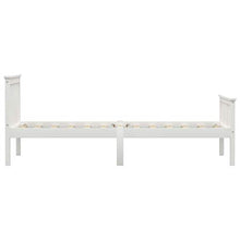 BIGTO - Struttura per letto in legno di pino massiccio, per camera da letto, stile B, 100 x 200 cm, colore: Bianco