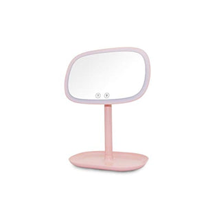 ZCX LED Specchio for Il Trucco Lampada da Tavolo Specchio cosmetico Principessa Specchio Bellezza Lente d'Ingrandimento Regalo Creativo Specchi a Mano (Color : Pink)