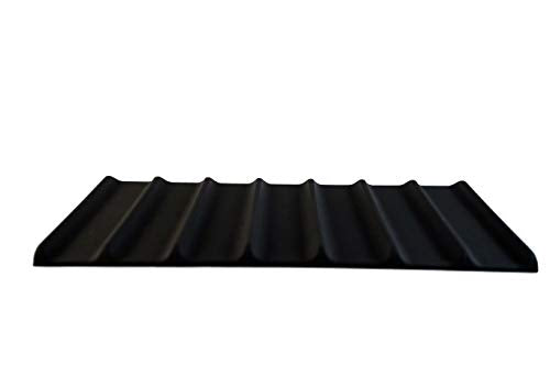 Silicone di Alta qualità, Flessibile e Antiscivolo Portabottiglie Frigorifero Portabottiglie Supporto per impilare bottiglie e lattine Nero 24.9 x 15.5 x 0.9 cm