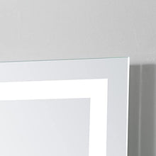 kleankin Specchio da Bagno Luci a LED, Interruttore Touch Mensola in Vetro con Utensili per Montaggio a Parete 70x50cm