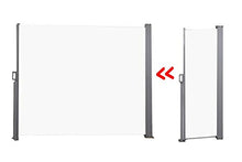 909 OUTDOOR Tenda da Sole paravento per Giardino, Separé avvolgibile per Esterni, Frangivento divisore Laterale Estensibile (170 x 300 cm, Bianco)