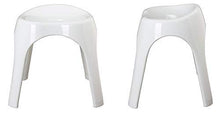 AYHa Bagno Sgabello in polipropilene plastica Bagno Doccia Sgabello Sgabello muro sedia a muro Sgabello,bianca
