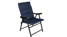 Hyfive - Sedia pieghevole da pranzo per esterni, giardino, campeggio, con imbottitura di lusso, colore: blu navy