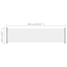 Tidyard Tenda da Sole Laterale Retrattile per Patio,Tenda da Sole per Esterno,Tenda da Sole Laterale,Tenda da Sole da Balcone,Tenda da Sole Avvolgibile 140/160x600 cm