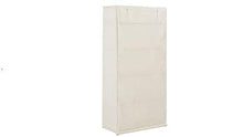 Hanper - Armadio in tessuto a 4 strati, per campeggio, con asta appendiabiti, 79 x 40 x 170 cm, colore: Bianco
