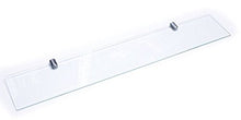 Ripiano in vetro temperato, 500 x 100 x 6 mm, supporti con finitura cromata