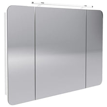FACKELMANN Set di 3 mobili da bagno Milano da appendere, con lavabo in ceramica da 110 cm e armadietto a specchio a LED