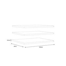 Forte Mensola Ohio per Armadio, Legno ingegnerizzato, Grigio, 57.7 x 42 x 1.5 cm