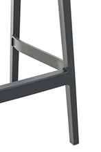 Sgabello Bar Maya Impilabile In Polipropilene I Sgabello Outdoor Con Schienale I Sedia Sgabello Alta In Plastica Alt. 75 CM, Colore:grigio scuro
