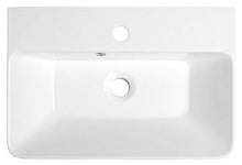 Lavabo da incasso, lavabo sospeso 55 x 37 cm, in ceramica, bianco