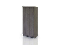 Dmora Armadio scarpiera a 2 Ante, Legno Scuro, 62 x 34 x 147 cm