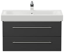 Mobile bagno con lavabo Geberit Icon 90cm nero satinato
