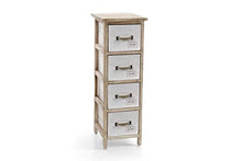 GICOS IMPORT EXPORT SRL Mobile cassettiera in legno marrone 4 cassetti decoro HOME 26 * 32 * 80 cm shabby chic EDT-793448