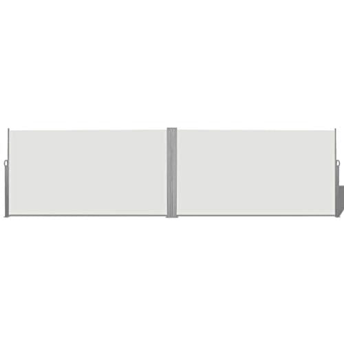 vidaXL Tenda da Sole Laterale Retrattile 160x600cm Crema Paravento Frangivento