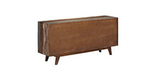 Zerone - Credenza retrò, in legno massiccio, stile vintage, con 3 cassetti, 145 x 40 x 75 cm