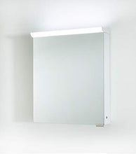 4E - Armadietto con Specchio di Design con Corpo in Alluminio, Strisce in Acrilico sulla Porta specchiata, Specchio da Parete (60 x 70 x 13,5 cm (L x A x P).
