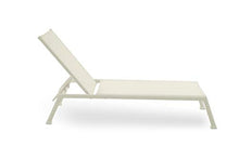 Stilè Lettino Prendisole da Giardino in Alluminio Bianco Schienale Regolabile Resistente alle Intemperie Alluminio per Giardino Terrazzo