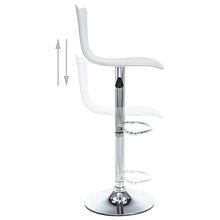 vidaXL 2X Sgabelli Girevoli da Bar Similpelle Bianchi Regolabili Sedie Cucina