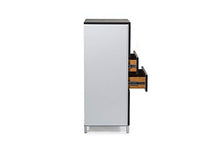 D.G.M. Srl Settimanale Cassettiera comò Verticale Duo con 6 cassetti, Legno con Finitura Wengé e Bianco, L.55 x P.45 x H.110 cm