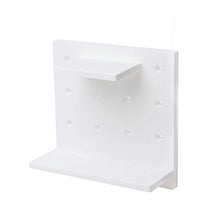 litty089 - Supporto da parete per la casa, elegante, in tinta unita, resistente adesivo, salvaspazio bianco