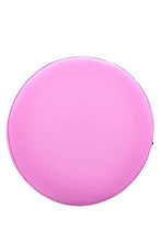 CLP Sgabello Puff Tondo Soggiorno Marseille I Pouf Poggiapiedi Divano In Similpelle E Metallo Altezza 40 CM, Colore:rosa