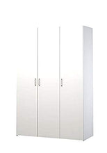 Esidra, Armadio Bianco a 3 Ante, 116x49x175cm