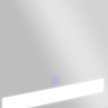 homcom Armadietto Pensile da Bagno con 1 Anta, Specchio e Luci a LED | 2 Ripiani Interni | MDF Bianco (60 x 50 x 15cm)