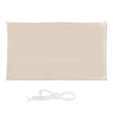 Relaxdays, Beige Tenda a Vela Rettangolare, Idrorepellente, Anti UV, Corde di Supporto, Terrazza e Giardino, LxP: 2x4 m, 2 x 4 m