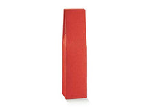 10 scatole per 1 Bottiglia Vino Verticali Modello bordolese, borgognotta robuste strenne Natalizie Cartone accoppiato e Maniglia Esterna cm.9x9x37h - 1 Rosso