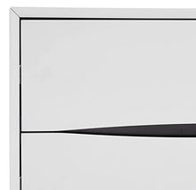 Ibbe Design Cassetti Armadietto Cassettiera Bianco Nero Credenza con 6 Cassetti di Stile Moderno Scandinavo Lyon per Soggiorno Camera da Letto Corridoio, Gambe in Legno Masselo Nero