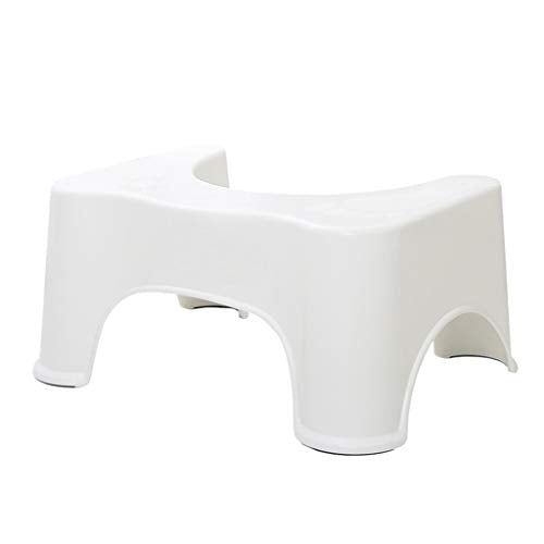 Mobili per la casa e Giardino Sgabello da toeletta Bianco accovacciato | Sgabello per gradini da Bagno Antiscivolo | Allevia costipazione, gonfiore, carico Massimo 100 kg Ottomani da Cucina