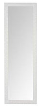 MO.WA Specchio Parete Lungo Legno Sbiancato Bianco Shabby Chic cm. 44x139 Cornice Legno da Appendere in Verticale e Orizzontale Made in Italy.