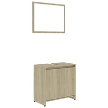 Set di mobili da bagno, in rovere Sonoma Agglomerato