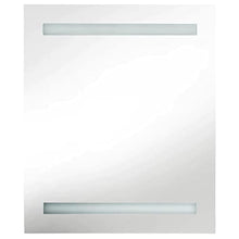 vidaXL Armadietto Bagno con Specchio e Luci LED con Ante e Ripiani Interni Elegante Moderno Funzionale Mobiletto Pensile 50x13,5x60 cm MDF e Melamina